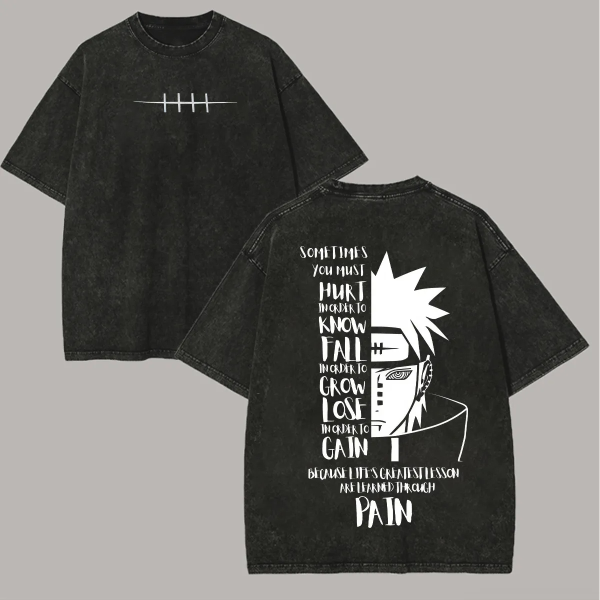 Naruto Shisui Uchiha T Shirt M - Acid Wash Vintage Graphic T Shirt 评论和价格
