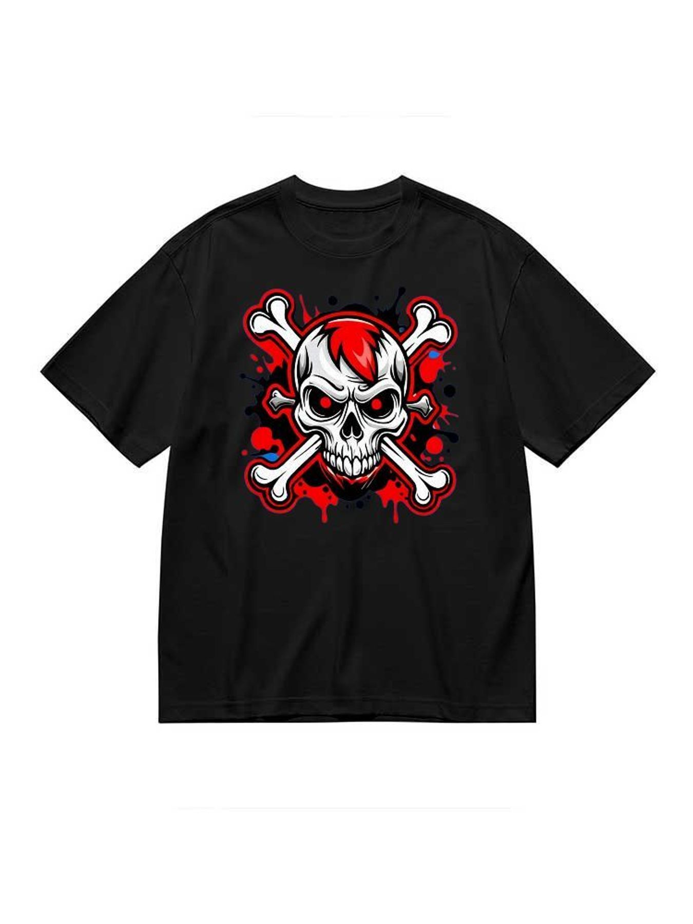 Punk Skull Graphic T Shirt Wom - Shirts 评论和价格