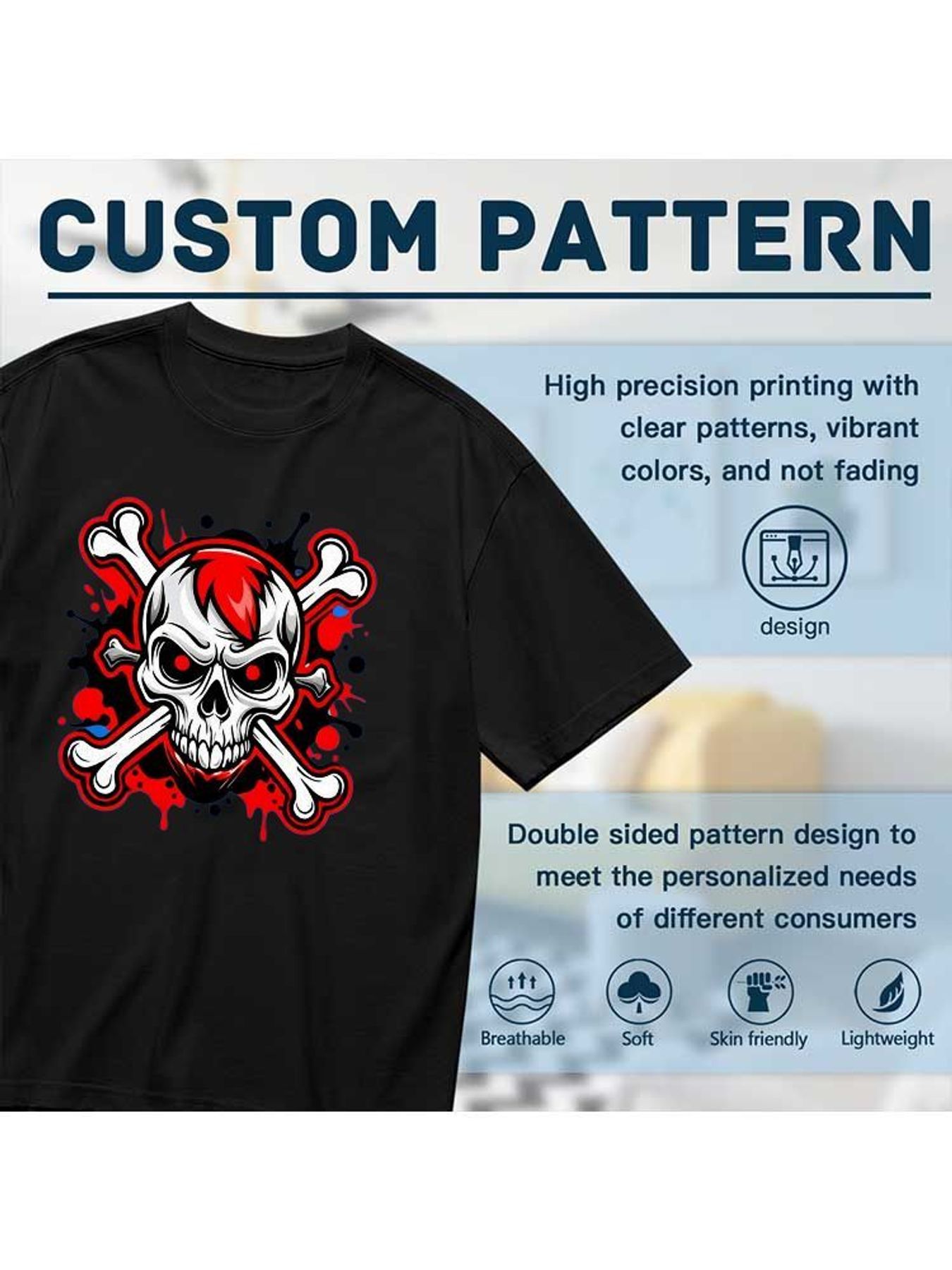 Punk Skull Graphic T Shirt Wom - Shirts 评论和价格